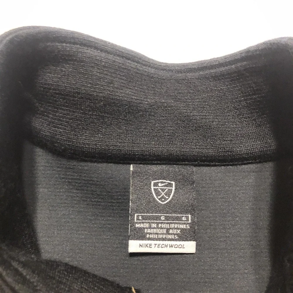 Nike Golf Techwool Quarter Zip Sweater Black Size Large